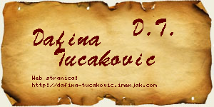 Dafina Tucaković vizit kartica